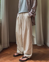 Soven Linen Two-Tuck Banding Pants