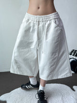 Bide Cotton Stitch Balloon Bermuda Shorts 2color