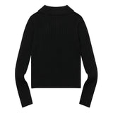 メロカラーネックボタンクロップニット (3COLOR)