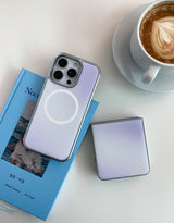 [MADE]ライラックブリーズ シルバーエポキシ MagSafe iPhoneケース