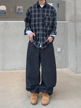 Plaid Loose Check Shirt (No.853)