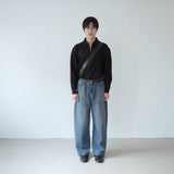 斜めワイドデニム