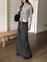 Mutin Jersey Maxi Long Skirt