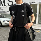 LMN バートラックエアフィット半袖Tシャツ + クラックチャンプラインワイドパンツ