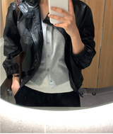 Bane Detachable Hood Leather Field Jacket / 3 Colors