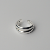 [925 Silver] ダブルラインリング