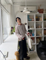 No.1196 MS stripe loose T (3color)