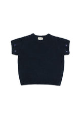 ミニフラワーショートニット [Navy]