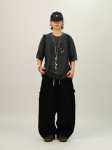 EN Rip-stop Carpenter Banding Parachute Pants