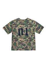 APPLIQUE MESH BASEBALL JACKET CAMO