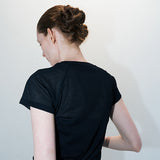 Like ribbed tee black