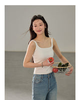 [1+1BOGO] Layered Double Strap Tank Top with Built-in Cups