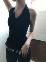 WRAP HALTERNECK SLEEVELESS