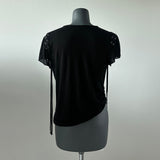 SEETHROUGH SLIM LINE TSHIRT BLACK