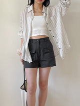 Block Stripe Loose Fit Shirt
