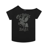 (DUC) GA ワンショルダーTシャツ ブラック