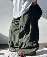 シャーリングバルーンナイロンパンツ 🖤💚🩶🤍4COLOR4COLOR