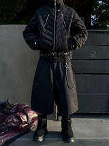 RELABEL Interactive (Black Bone) V-Cut Bone Structure Muscle 90 National Standard Inner/Outer Layered Rib-Knit Down Jacket