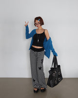 Star Patch Stripe Bootcut Pants