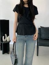 Amélie Shirred Wrap Blouse