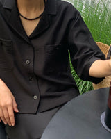 tancel blouse (black)