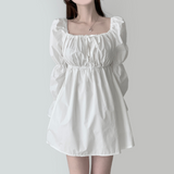 Pony shirring dress