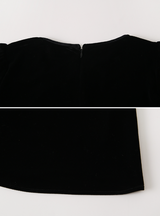 [SHOPPERMADE] Velvet Puff Mini Dress