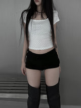 dottie crop short sleeve T (2color)