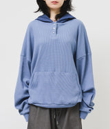 パスト ワッフルド フーデッド トップ(4color)