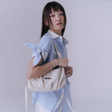 Knot stripe half sleeve shirts (BLUE STRIPE)