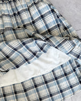 WOOD CHECK FLARE SKIRT