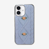 RIBBON ROSE KNIT EPOXY CASE _ BLUE