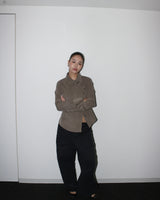 Side button shirts [Taupe]