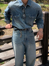 Brush Western Denim Shirt