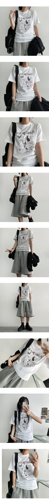 チュチュイラストレーティド半袖Tシャツ