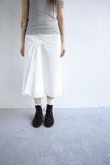 strap shirring cotton midi skirt(2colors)