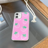 I Like Strawberries Pink Epoxy Silver Bumper