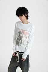 SEXXDEVIL "COMBAT"グラフィック 長袖Tシャツ