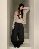 Z-Jet Stripe Rivet Balloon Fit Long Pants