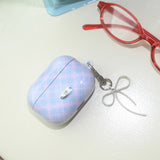 [MADE] classic check airpods case (blue)