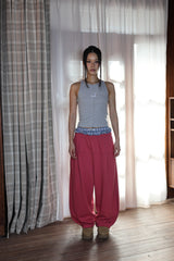  check'n sag pants_pink