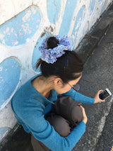 Ruffled Check Scrunchie (2color)