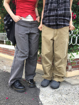 Pigmented Cotton Twill Pants (3color)