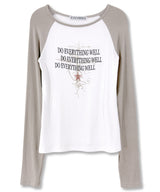 Cross Lattering Ralan Long Sleeve_Beige