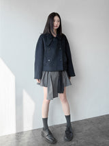  DOUBLE BUTTON WOOL COAT