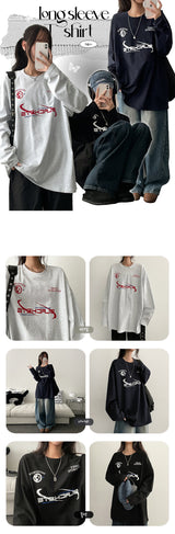 Foaming Boxy Fit Long Sleeve T-shirt