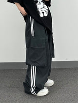 nylon track cargo pants