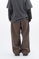 Eco Knee Incision Curved Wide Pants