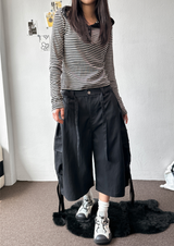 Riley Rope Curve Cargo Balloon Bermuda Shorts 2color