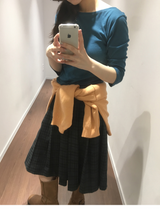 YWD PLAID PLEATS SKIRT (3color)